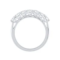 Claw Set Diamond Anniversary Ring 14K White Gold ( ct tw