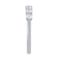 Claw Set Diamond Anniversary Ring 14K White Gold ( ct tw