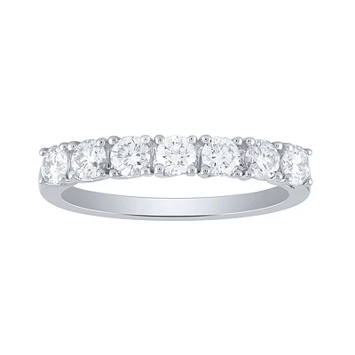 Claw Set Diamond Anniversary Ring 14K White Gold (0.75 ct tw)