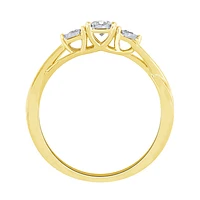 Three Stone Diamond Ring 10K Yellow Gold (0.20ct tw)