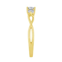 Three Stone Diamond Ring 10K Yellow Gold (0.20ct tw)