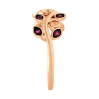 Ruby Vine Ring 10K Rose Gold