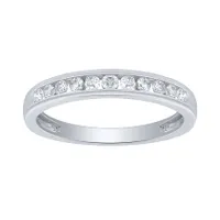 Channel Set Diamond Band 14K White Gold ( ct tw