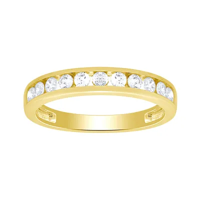 Channel Set Diamond Anniversary Band 14K Yellow Gold (0.50 ct tw)