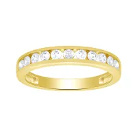 Channel Set Diamond Anniversary Band 14K Yellow Gold (0.50 ct tw)