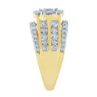 Diamond Cluster Ring 10K Yellow Gold (2.00 ct tw)