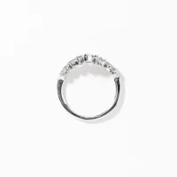 Tiara Cluster Diamond Ring 10K White Gold (0.20 ct tw)