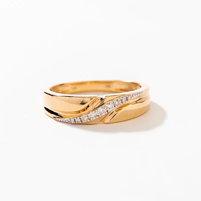Ladies Diamond Wedding Band 10K Yellow Gold (0.06 ct tw)