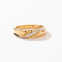 Ladies Diamond Wedding Band 10K Yellow Gold (0.06 ct tw)