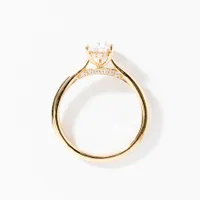 Pear Shaped Diamond Engagement Ring 14K Yellow Gold (1.03 ct tw)