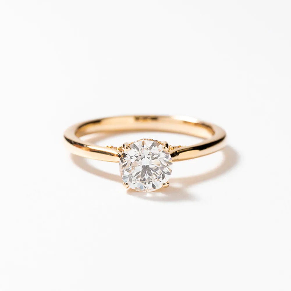 Round Diamond Engagement Ring 14K Yellow Gold (1.03 ct tw)