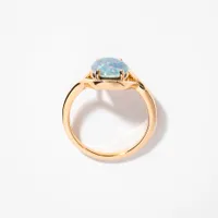 Triplet Opal Ring 10K Yellow Gold