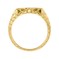10K Yellow Gold Men’s Diamond Signet Ring (0.50 ct tw)