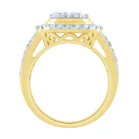 Diamond Cluster Ring 10K Yellow Gold (2.00 ct tw)