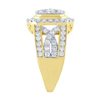 Diamond Cluster Ring 10K Yellow Gold (2.00 ct tw)