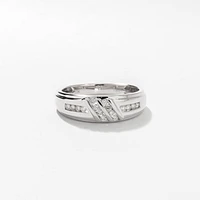 Men’s Diamond Wedding Band 10K White Gold (0.24 ct tw)