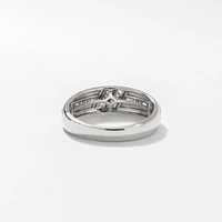 Men’s Diamond Wedding Band 10K White Gold (0.24 ct tw)