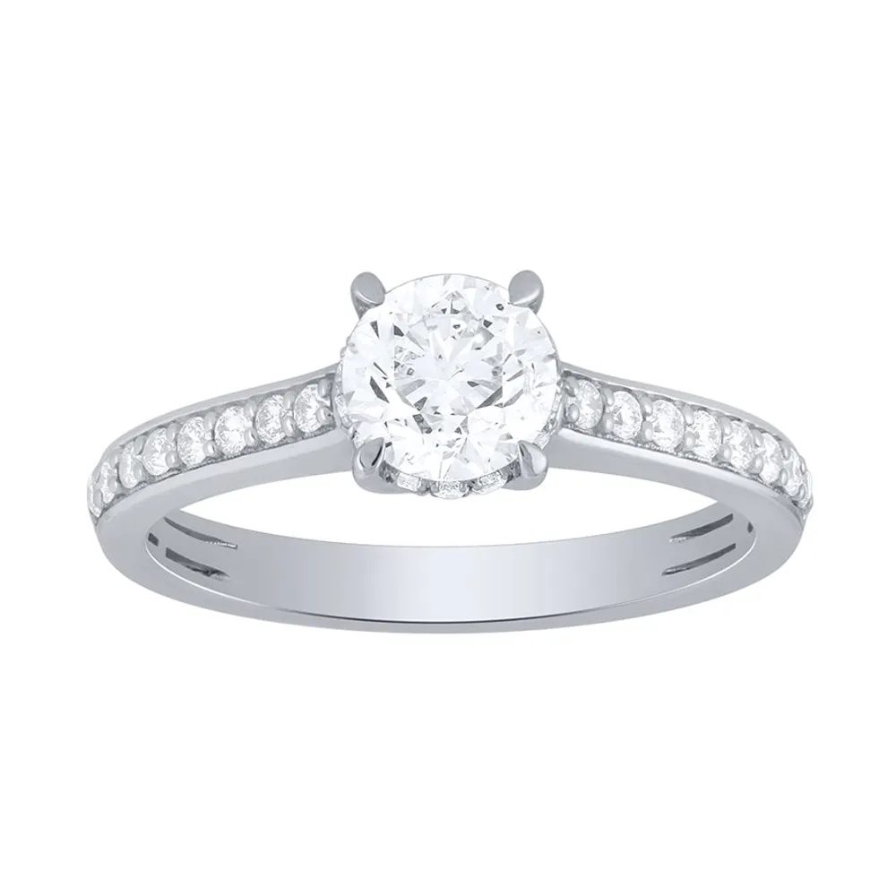 Diamond Engagement Ring 14K White Gold (1.15 ct tw)