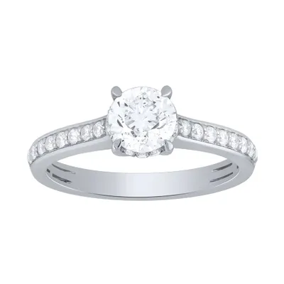 Diamond Engagement Ring 14K White Gold (1.15 ct tw)