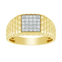 Men’s Diamond Ring 10K Yellow and White Gold (0.40 ct tw)