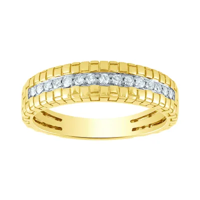 Men’s Diamond Wedding Band 10K Yellow Gold (0.25 ct tw)