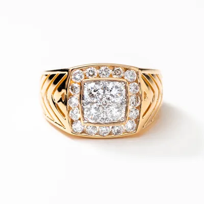 Men’s Diamond Ring 10K Yellow Gold (1.50 ct tw)