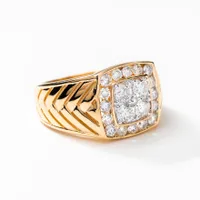 Men’s Diamond Ring 10K Yellow Gold (1.50 ct tw)