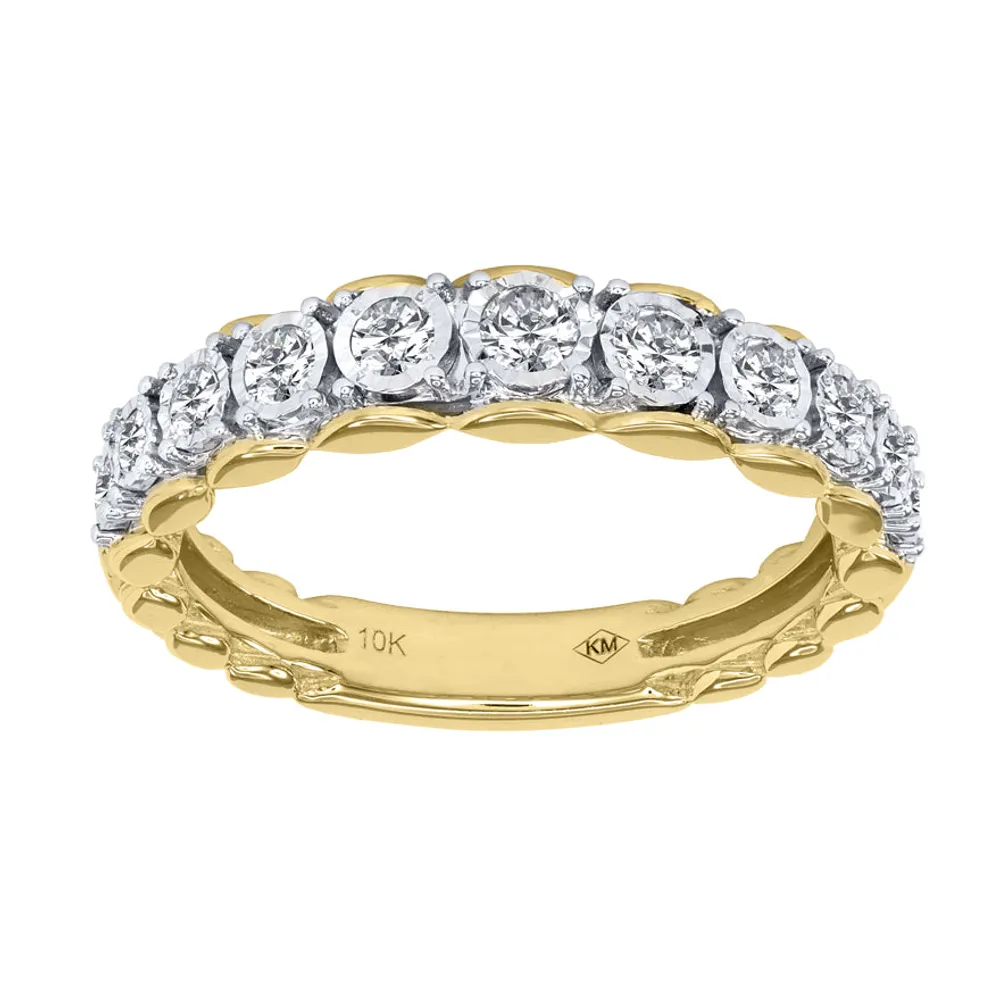 Diamond Anniversary Band 10K Yellow and White Gold (0.40 ct tw)