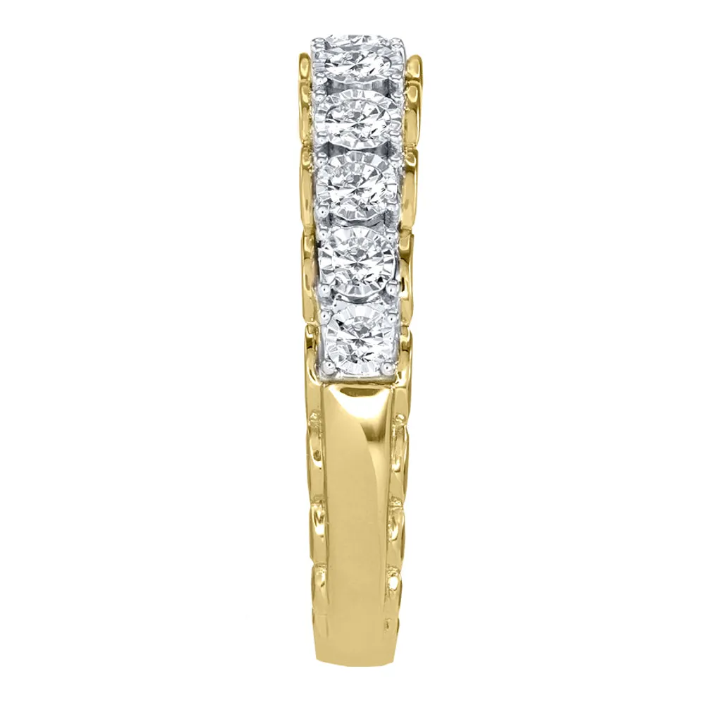 Diamond Anniversary Band 10K Yellow and White Gold (0.40 ct tw)