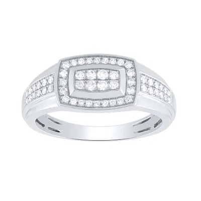 Gent's Diamond Ring 10K White Gold (0.40 ct tw)