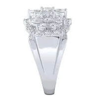 - Majestic Diamond Cluster Ring 10K White Gold (1.00 ct tw)