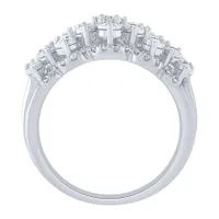 - Majestic Diamond Cluster Ring 10K White Gold (1.00 ct tw)