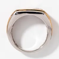 Men's Diamond Ring Two-Tone Yellow and White Gold (0.25 ct tw)