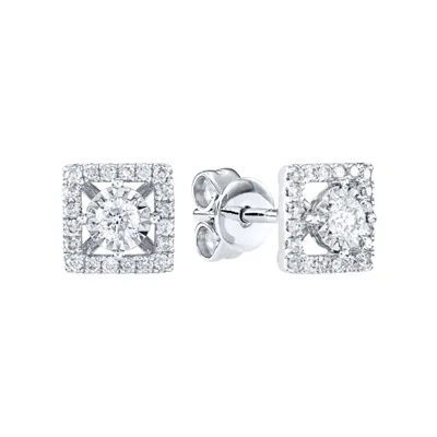 Miracle Mark Diamond Earrings in 14K White Gold (0.35ct tw)