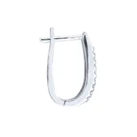 Double Row Diamond Hoop Earrings in 10K White Gold (0.40 ct tw)