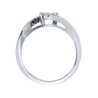 Petite Diamond Cluster Ring 10K White Gold (0.21 ct tw)