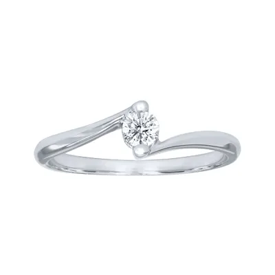 Promise Ring in 10K White Gold (0.10 ct tw) – Ann-Louise Jewellers