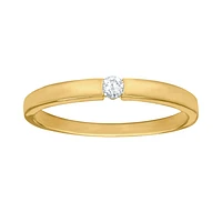 10K Yellow Gold Solitaire Diamond Promise Ring (0.06 ct tw)
