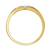 10K Yellow Gold Solitaire Diamond Promise Ring (0.06 ct tw)