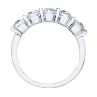 Five Stone Canadian Diamond Anniversary Ring 14K White Gold (1.50ct