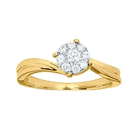 10K Yellow Gold Diamond Promise Ring (0.25 ct tw)