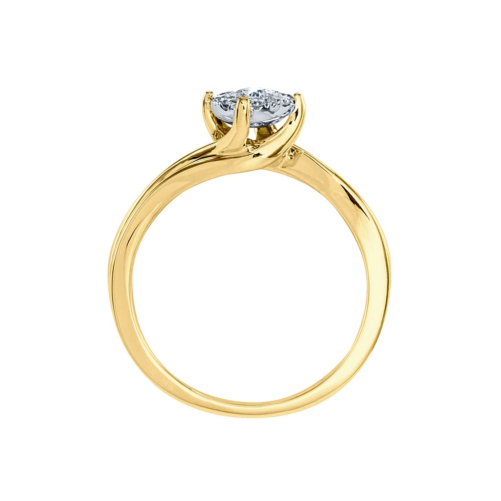 10K Yellow Gold Diamond Promise Ring (0.25 ct tw)