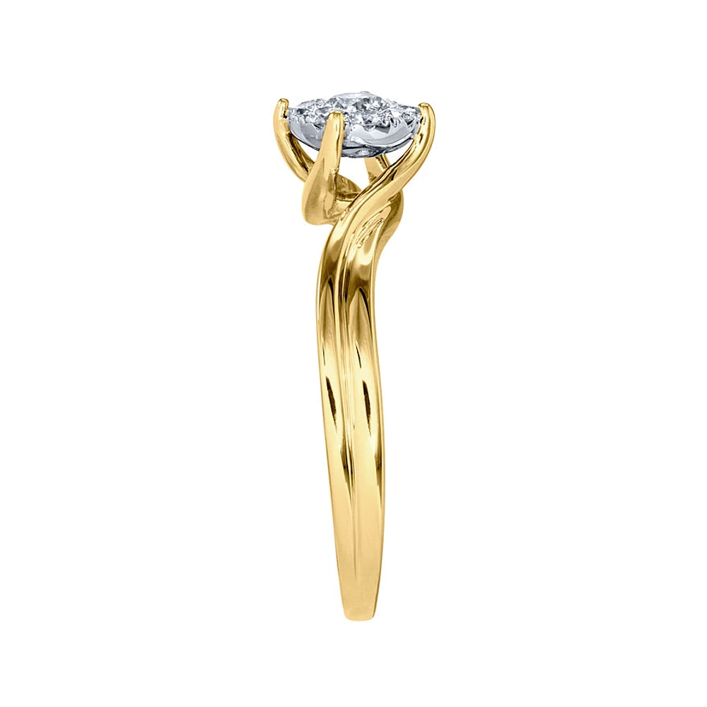 10K Yellow Gold Diamond Promise Ring (0.25 ct tw)