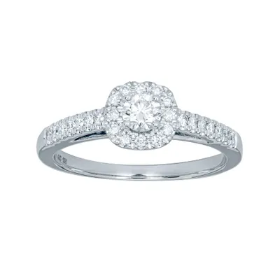 10K White Gold Diamond Engagement Ring (0.41 ct tw)