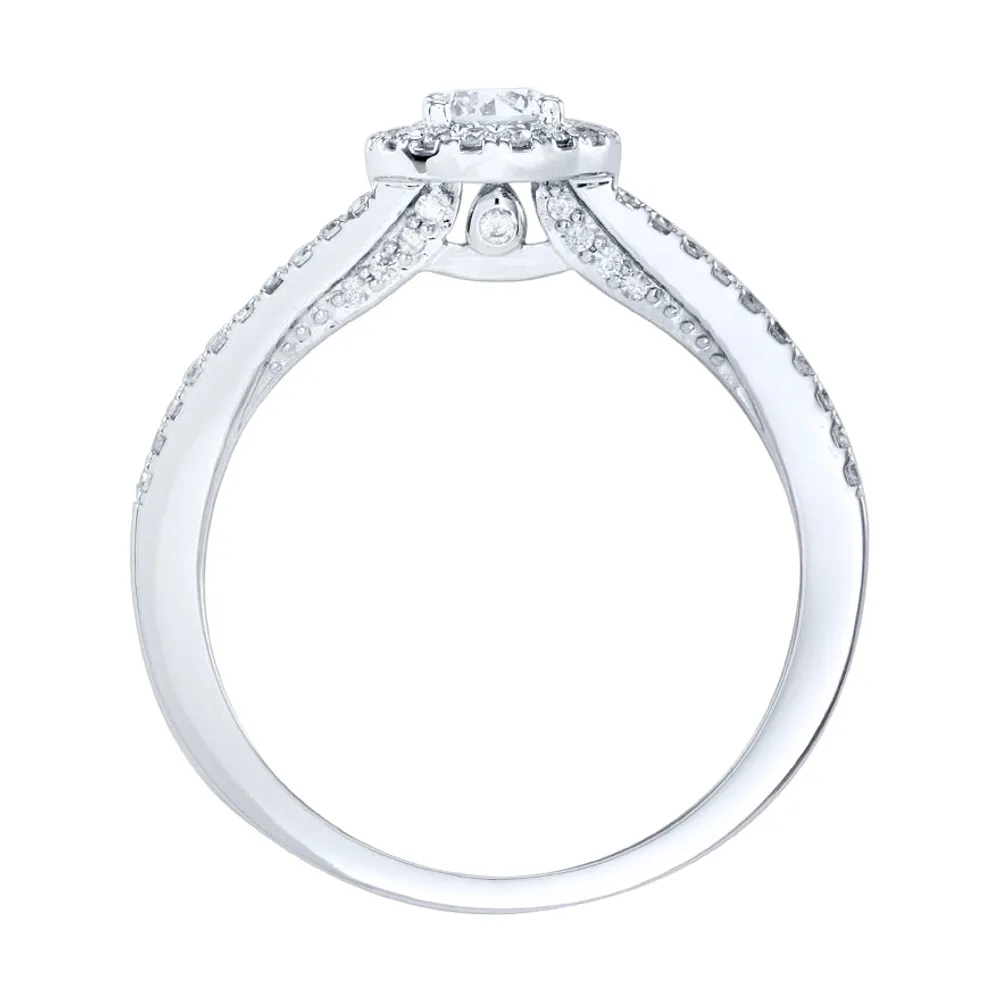 10K White Gold Diamond Engagement Ring (0.41 ct tw)