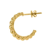 Twist Hook Earrings in 10K Yellow Gold