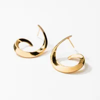 Swirl Earrings in 10K Yellow Gold