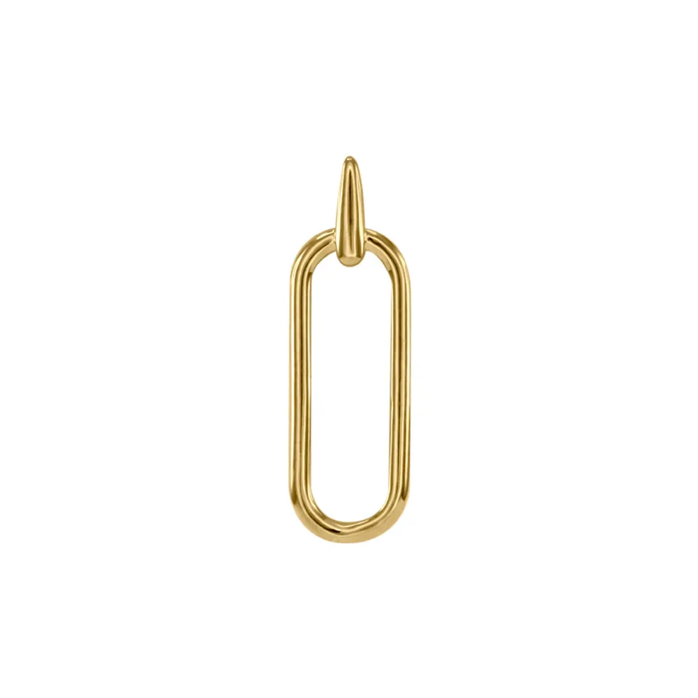 Paper Clip Pendant in 10K Yellow Gold