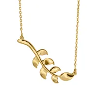 Leaf Vine Necklace in 10K Yellow Gold