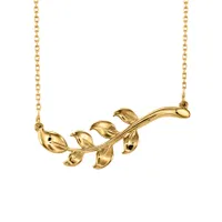 Leaf Vine Necklace in 10K Yellow Gold